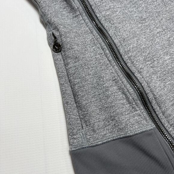 Lululemon Bhakti Yoga Jacket SIZE 4 Gray Full Zip Sweatshirt Thumbhole Pockets - Picture 8 of 13